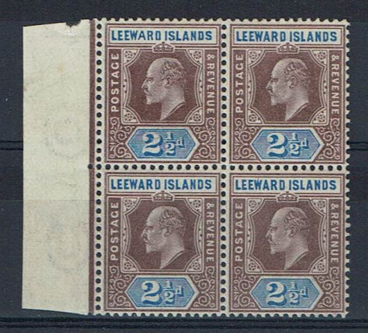Image of Leeward Islands SG 23/23a VLMM British Commonwealth Stamp